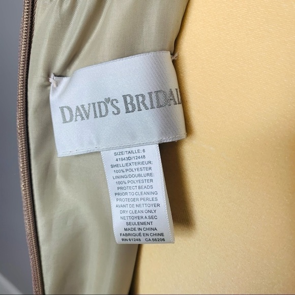 David’s Bridal Metallic Tulle Halter Gown Size 6 - Picture 13 of 14